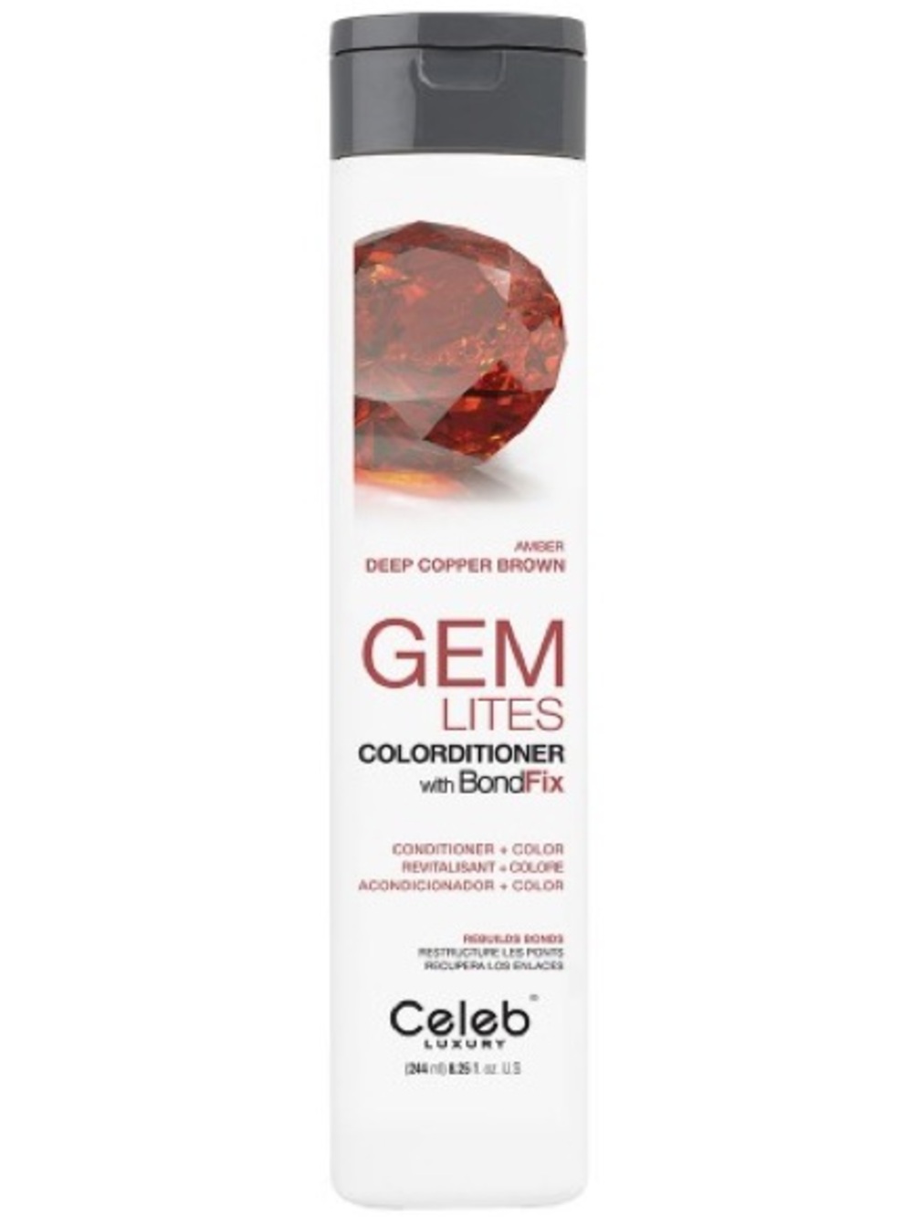 CALEB LUXURY Gem Lites ColorDitioner In Amber Deep Cooper Brown